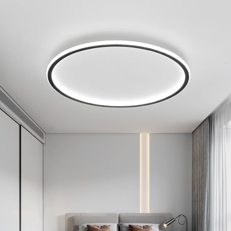 LED Ceiling Light Fixture with Round Ring Design Modern Flush Mount Dimmable - Image 8