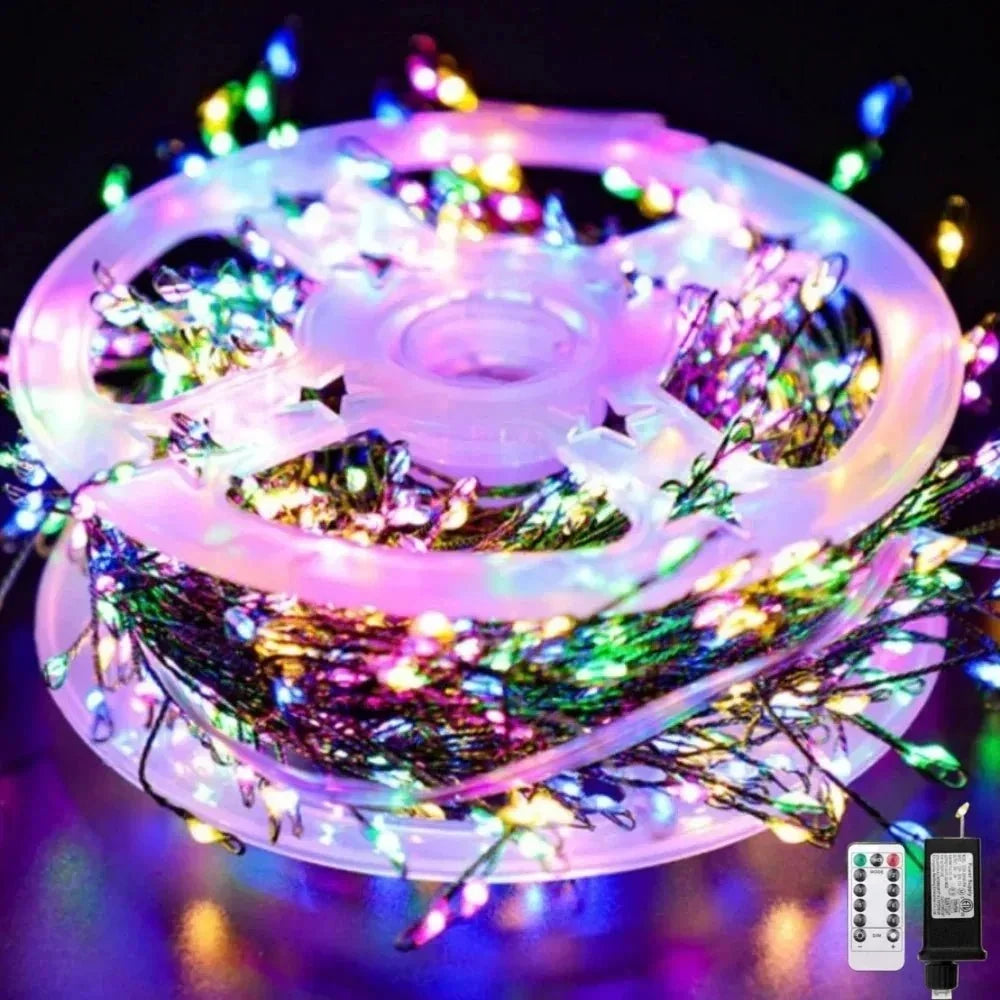 LED Christmas String Lights Cluster with Remote Control and Eight Modes - Image 10