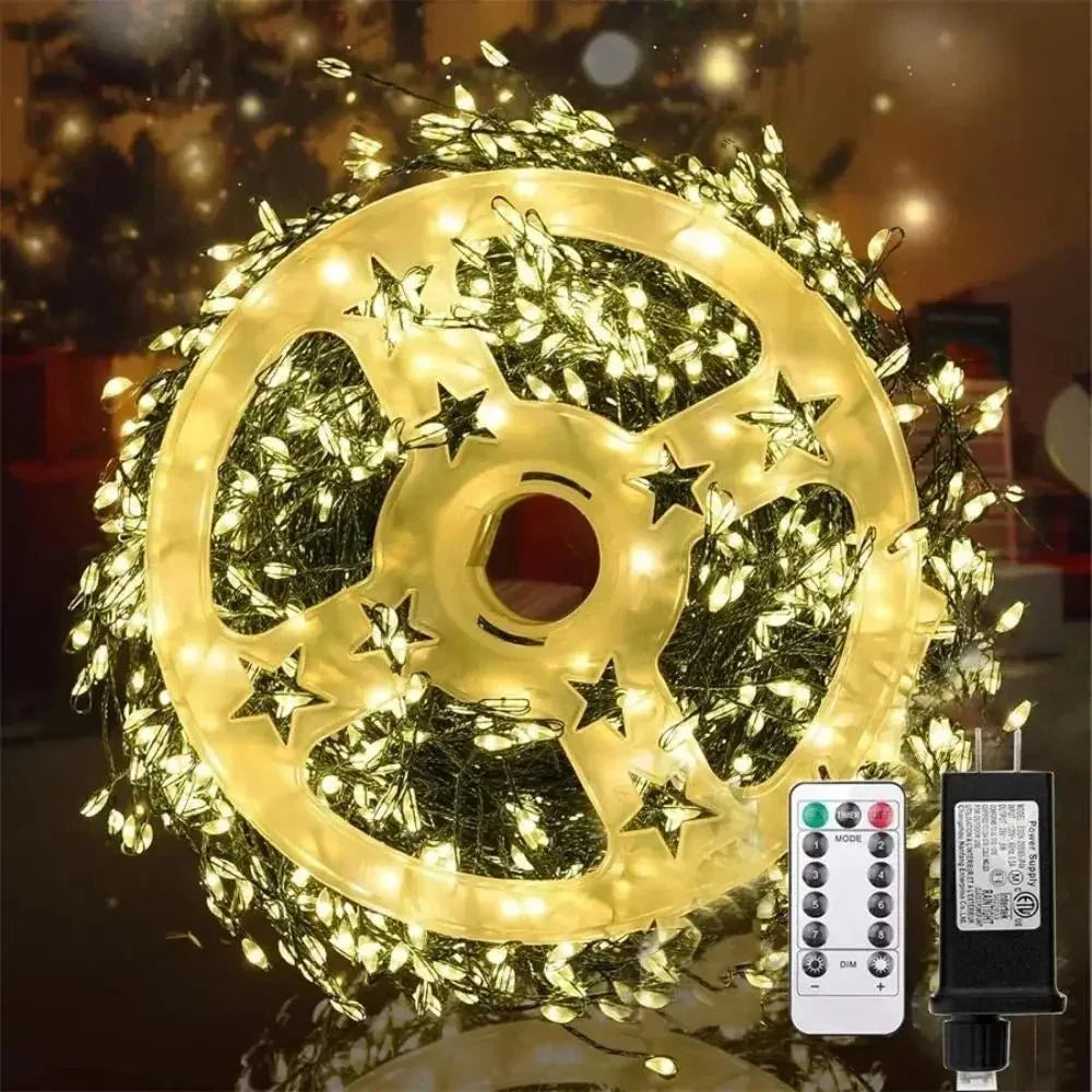 LED Christmas String Lights Cluster with Remote Control and Eight Modes - Image 7