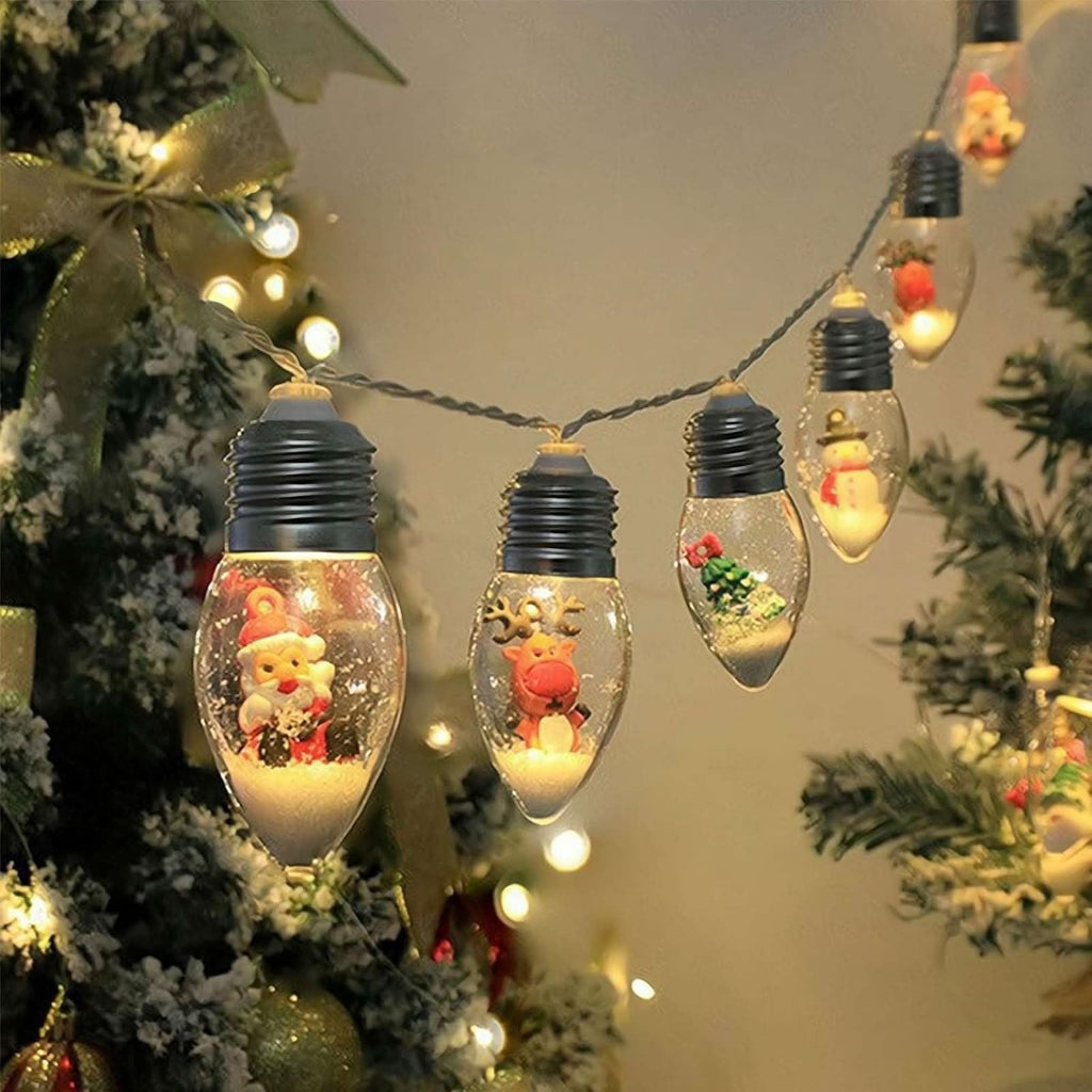 LED Christmas String Lights with Warm White Miniature Figurine Bulbs for Indoor Decorating - Image 10