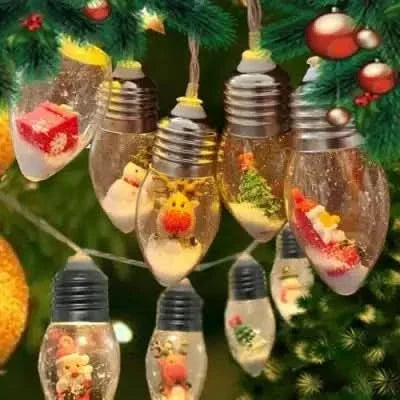 LED Christmas String Lights with Warm White Miniature Figurine Bulbs for Indoor Decorating - Image 12