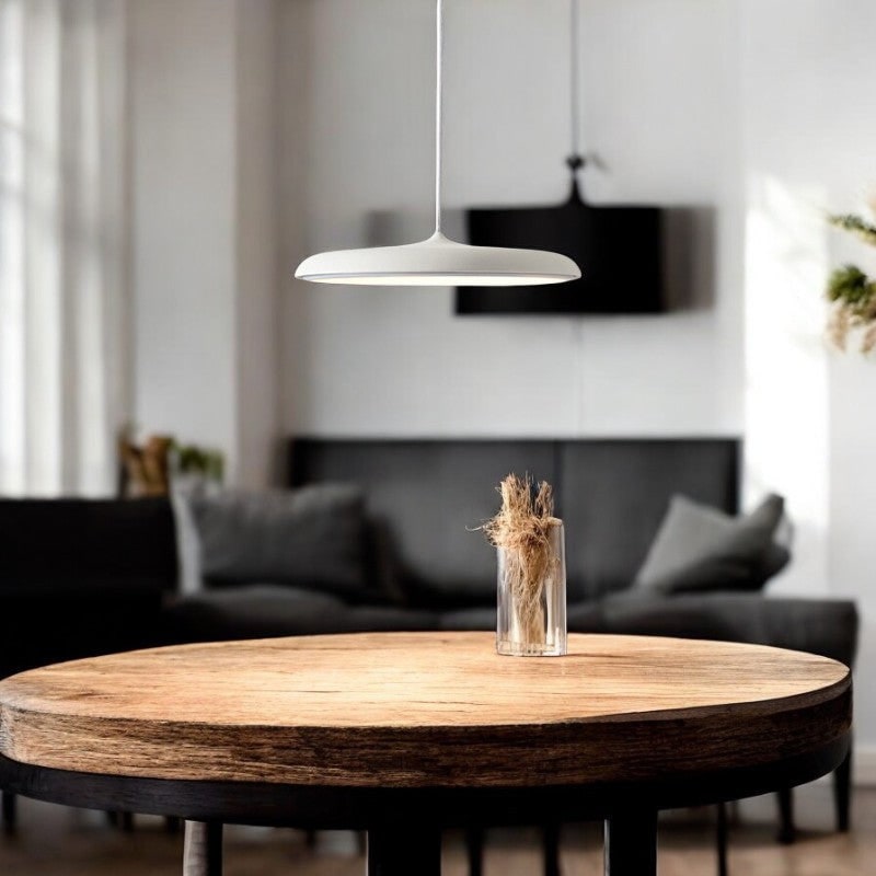 LED Pendant Lights with Minimalist Saucer Design and Adjustable Cord - Image 1