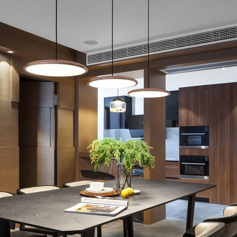 LED Pendant Lights with Minimalist Saucer Design and Adjustable Cord - Image 4
