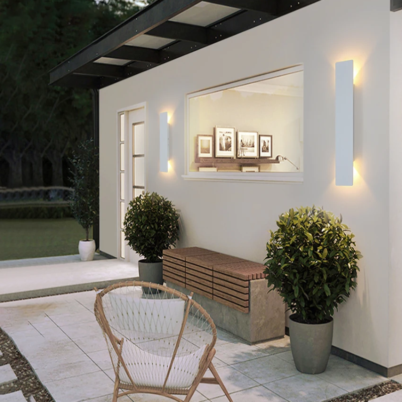 LED Wall Sconce with Up and Down Outdoor Lighting and Low-Profile Metal Design - Image 1