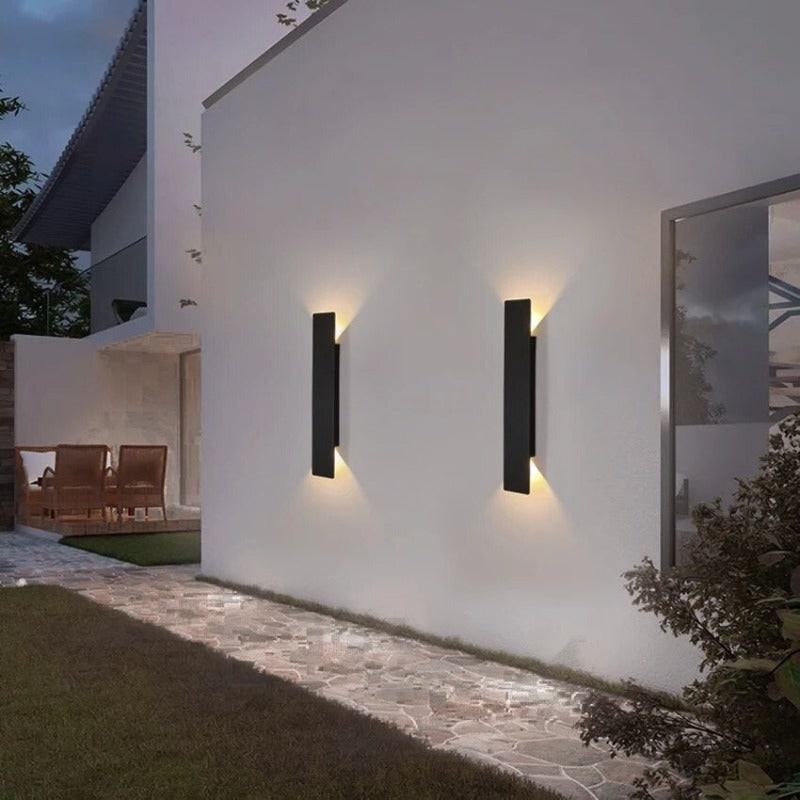 LED Wall Sconce with Up and Down Outdoor Lighting and Low-Profile Metal Design - Image 2