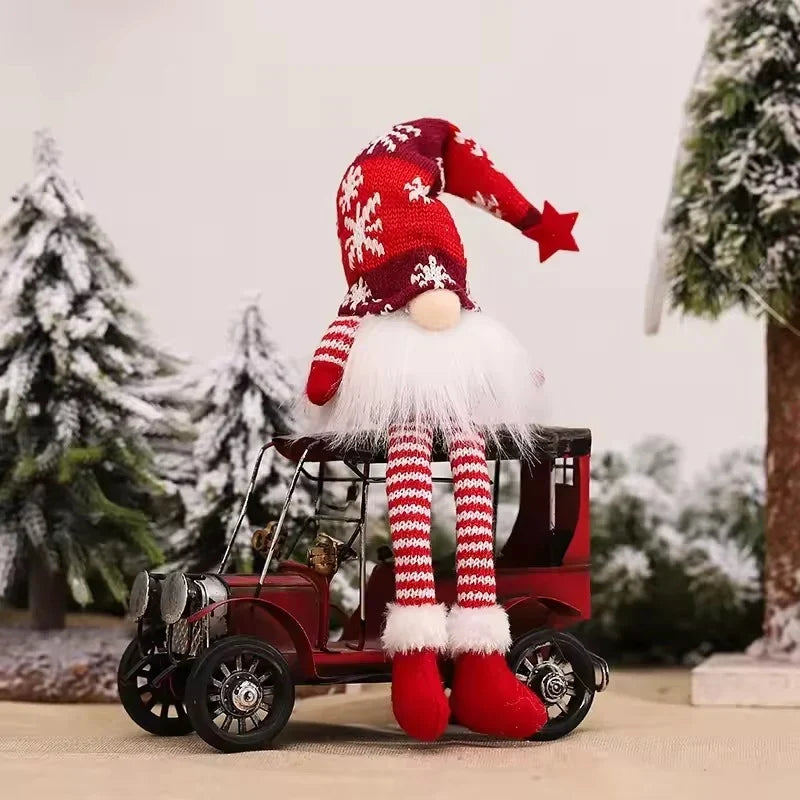 Light Up Christmas Gnome with Plush Body Knit Snowflake Hat and Warm LED Glow - Image 12