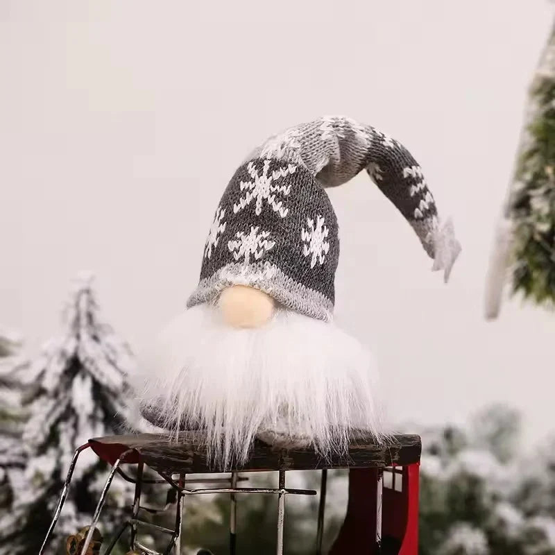 Light Up Christmas Gnome with Plush Body Knit Snowflake Hat and Warm LED Glow - Image 15