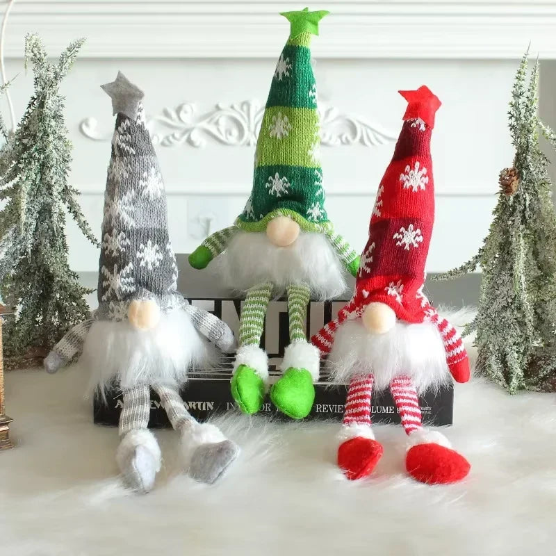 Light Up Christmas Gnome with Plush Body Knit Snowflake Hat and Warm LED Glow - Image 6