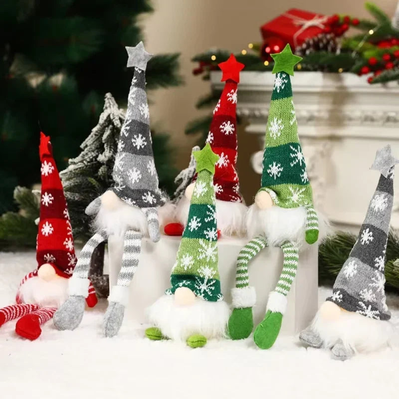 Light Up Christmas Gnome with Plush Body Knit Snowflake Hat and Warm LED Glow - Image 7