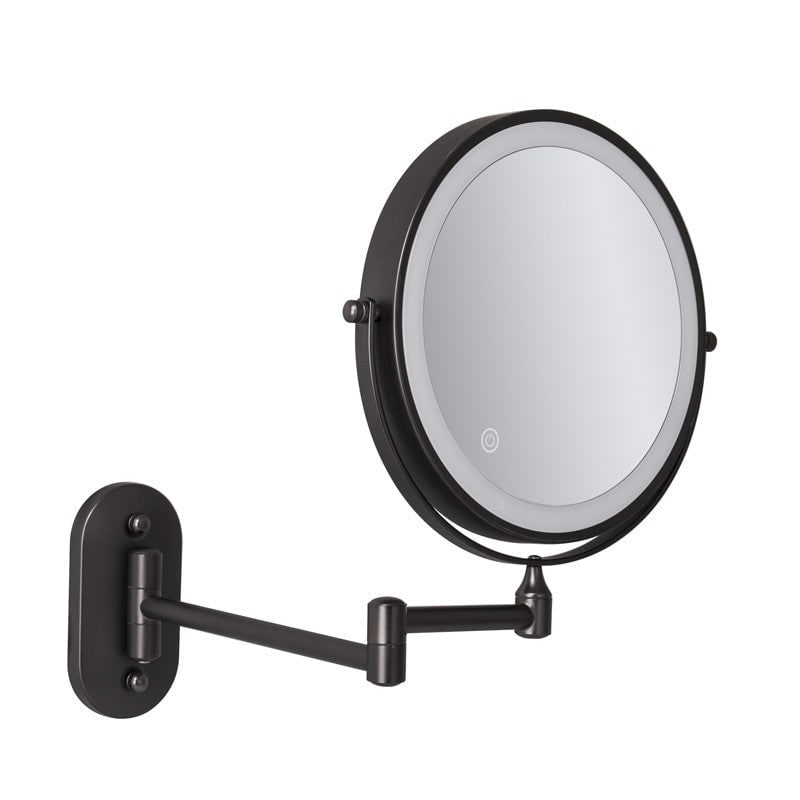 Lighted Makeup Mirror with LED Lights 10x Magnification and Wall-Mounted Swing Arm - Image 6