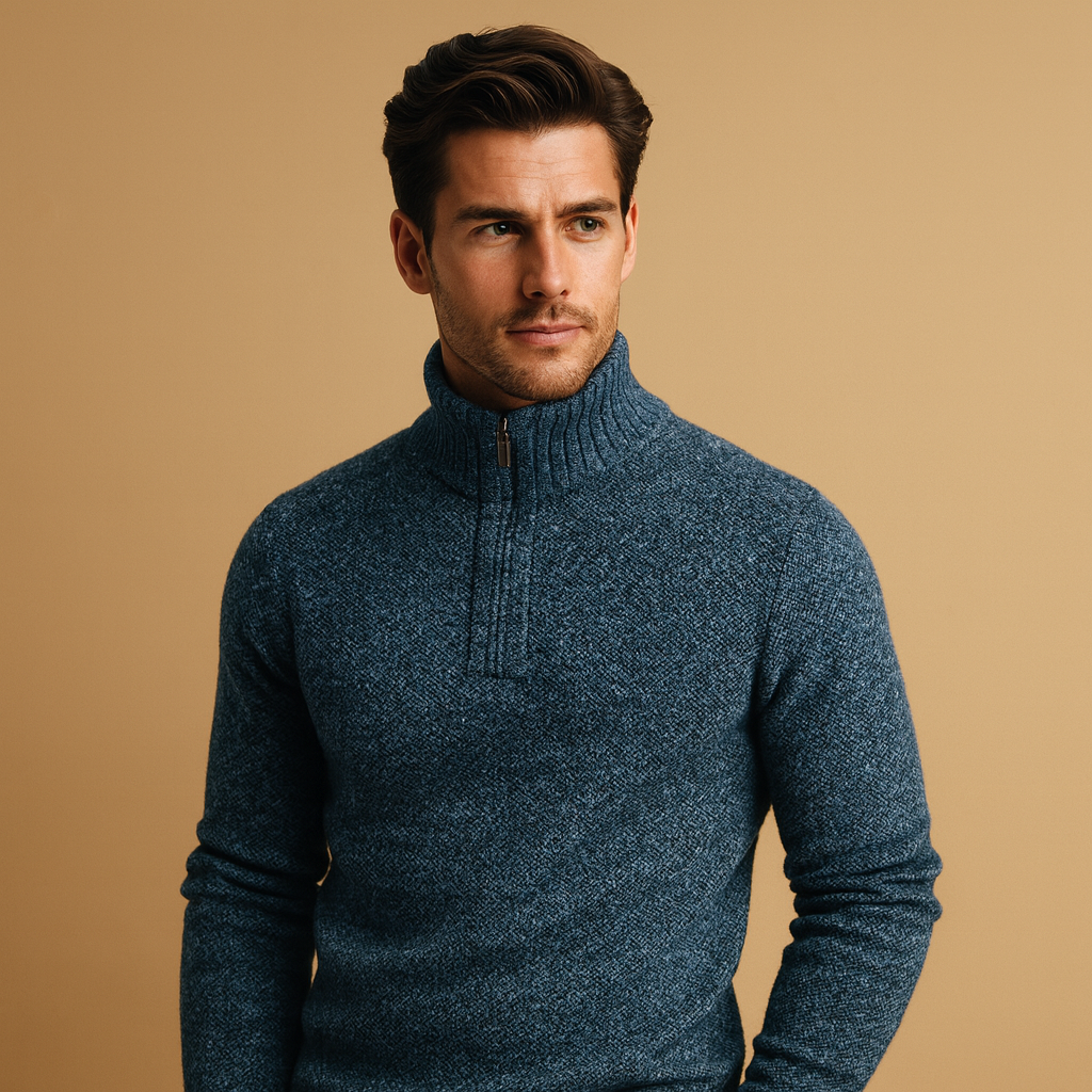 Men’s lightweight breathable sweater with a timeless design, ideal for casual and business outfits in autumn and winter.