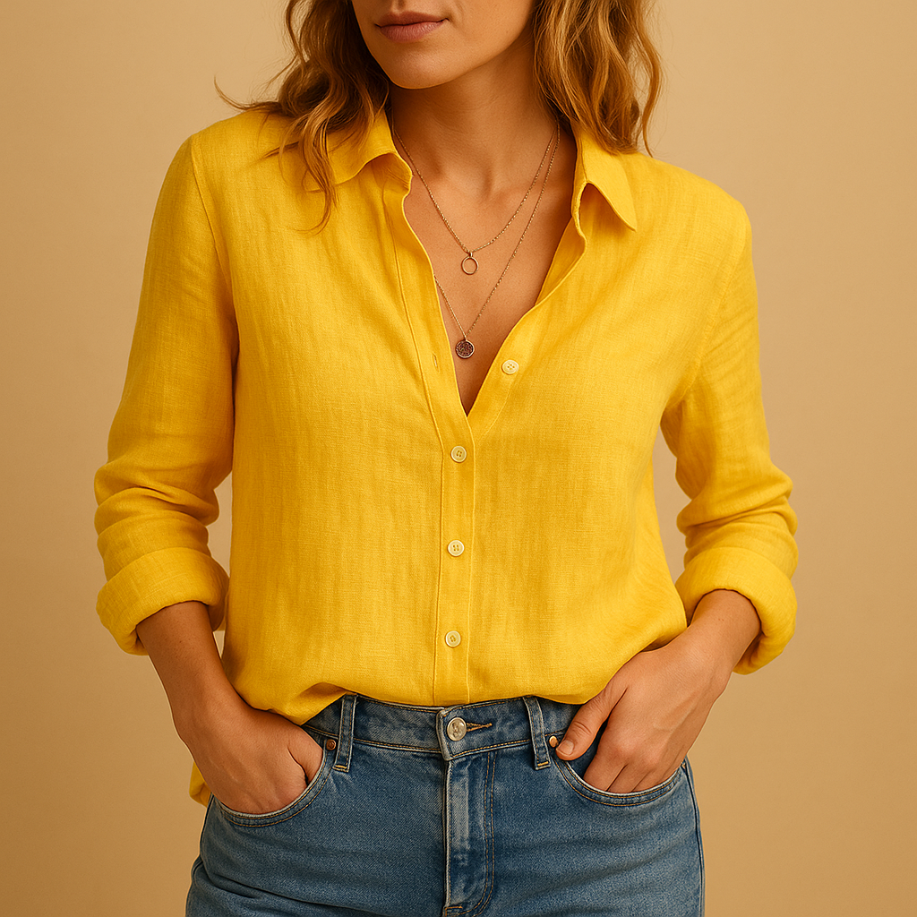 Women’s lightweight blouse with relaxed fit and breathable fabric, ideal for casual wear, work, or everyday outfits.