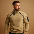Men’s lightweight crew neck sweater made from soft, flexible fabric with a minimalist timeless design suitable for all-season daily wear.