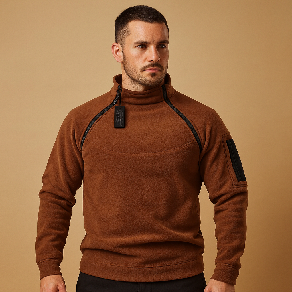 Men’s lightweight crew neck sweater made from soft, flexible fabric with a minimalist timeless design suitable for all-season daily wear.