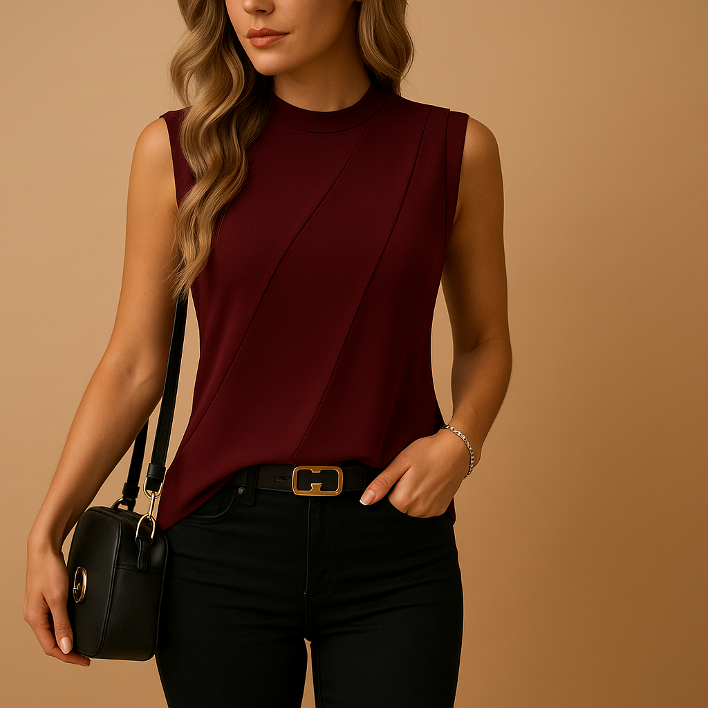 Women’s lightweight round-neck T-shirt in breathable fabric, perfect for casual outfits, warm days, and everyday layering.