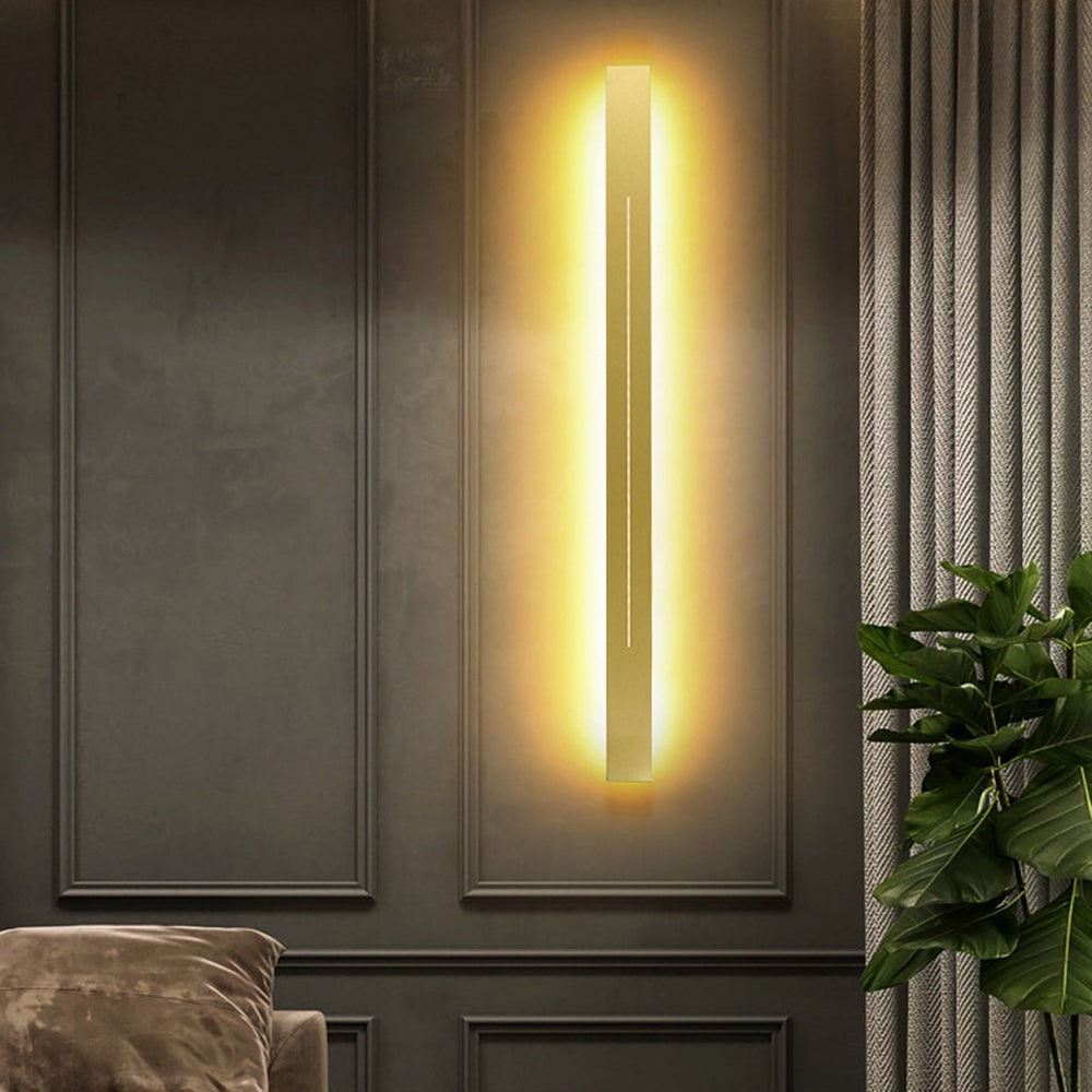 Linear LED Wall Light with Slim Minimalist Design and Warm Indirect Backlighting - Image 10