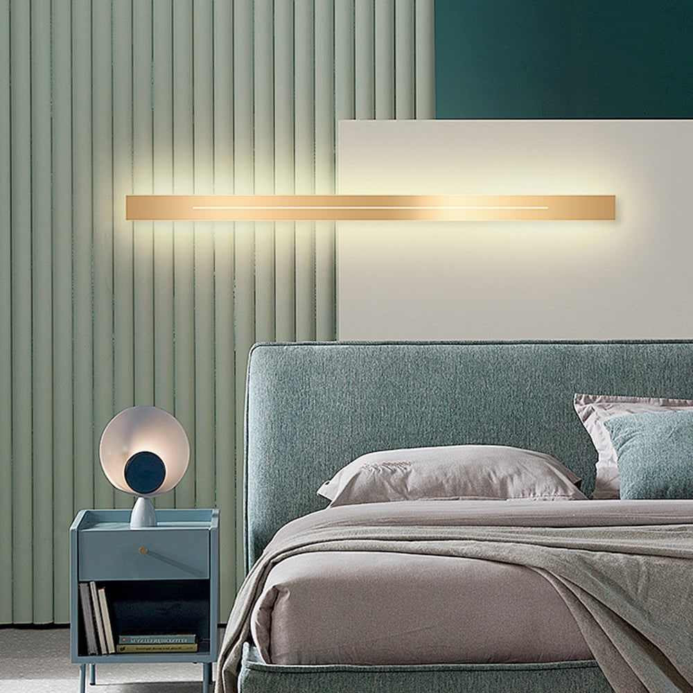 Linear LED Wall Light with Slim Minimalist Design and Warm Indirect Backlighting - Image 12