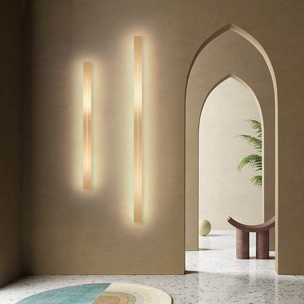Linear LED Wall Light with Slim Minimalist Design and Warm Indirect Backlighting - Image 2