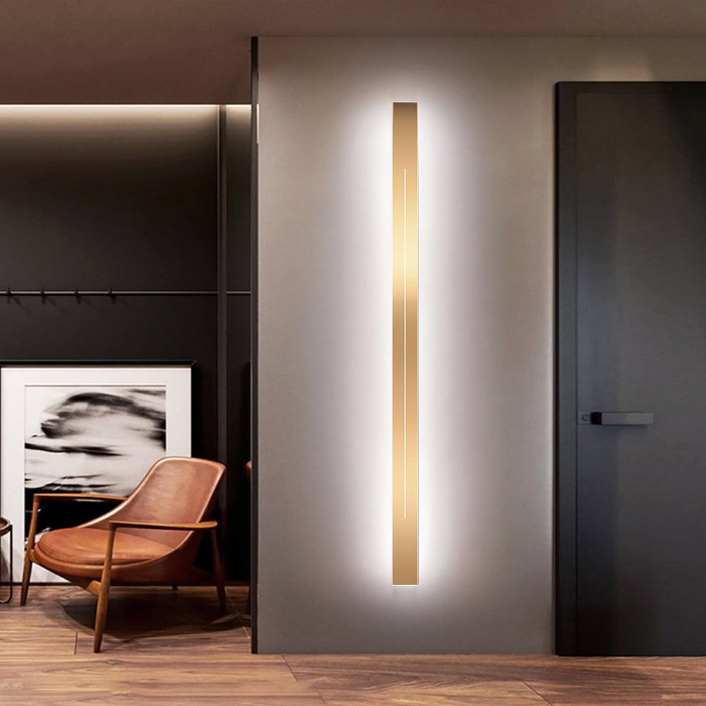Linear LED Wall Light with Slim Minimalist Design and Warm Indirect Backlighting - Image 20