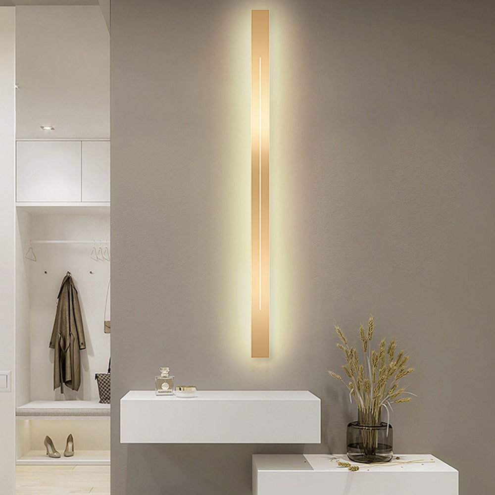 Linear LED Wall Light with Slim Minimalist Design and Warm Indirect Backlighting - Image 7