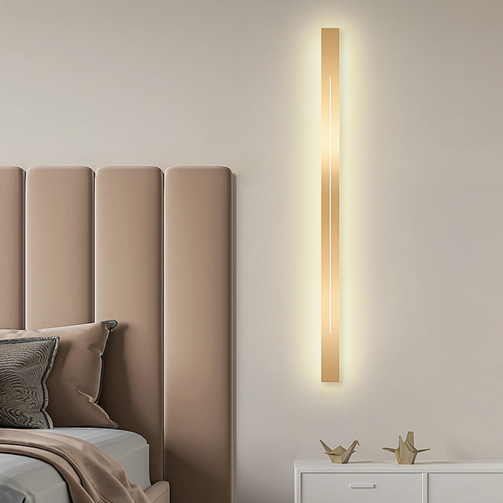 Linear LED Wall Light with Slim Minimalist Design and Warm Indirect Backlighting - Image 8