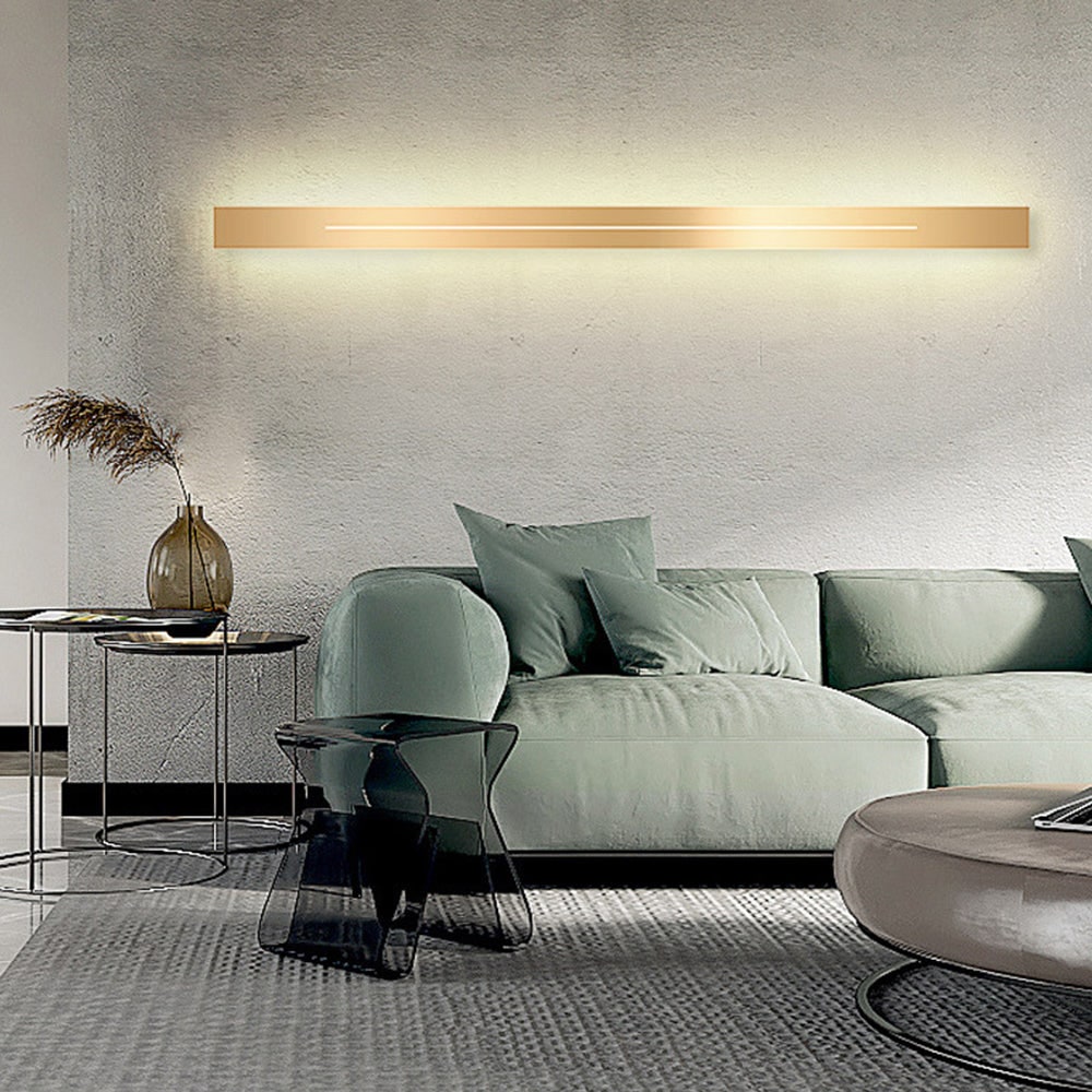 Linear LED Wall Light with Slim Minimalist Design and Warm Indirect Backlighting - Image 9