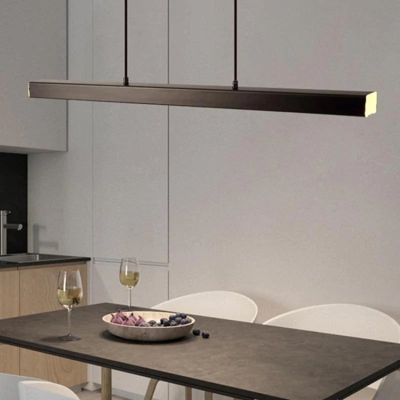 Linear Pendant Light with Adjustable Suspension and Modern LED Diffuser - Image 9