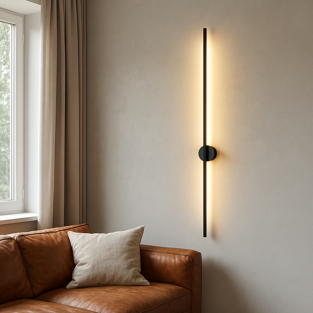 Linear Wall Sconce LED with Backlit Indirect Illumination Modern Minimalist Design - Image 1