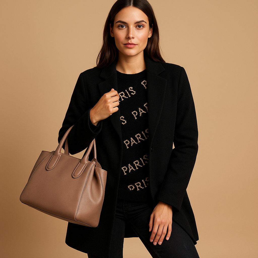 Women’s long elegant jacket with a classic silhouette and refined finish, ideal for daily wear and stylish occasions.