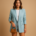Loose fit blazer for women with a relaxed silhouette in classic colors, perfect for office wear, meetings, and everyday styling.