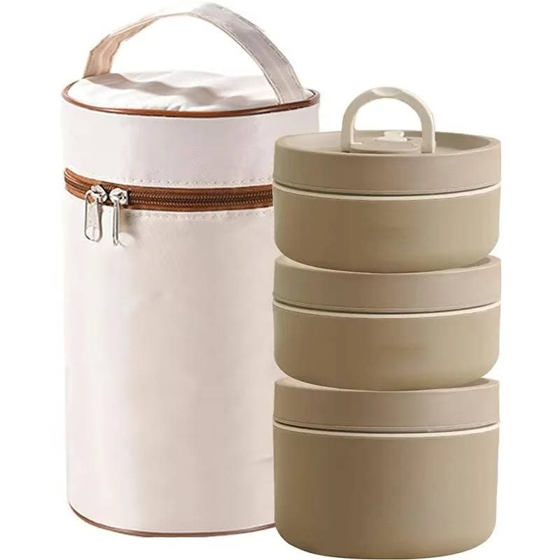 Lunch Boxes with Stackable Bento Containers Insulated Bag and Carrying Case - Image 5