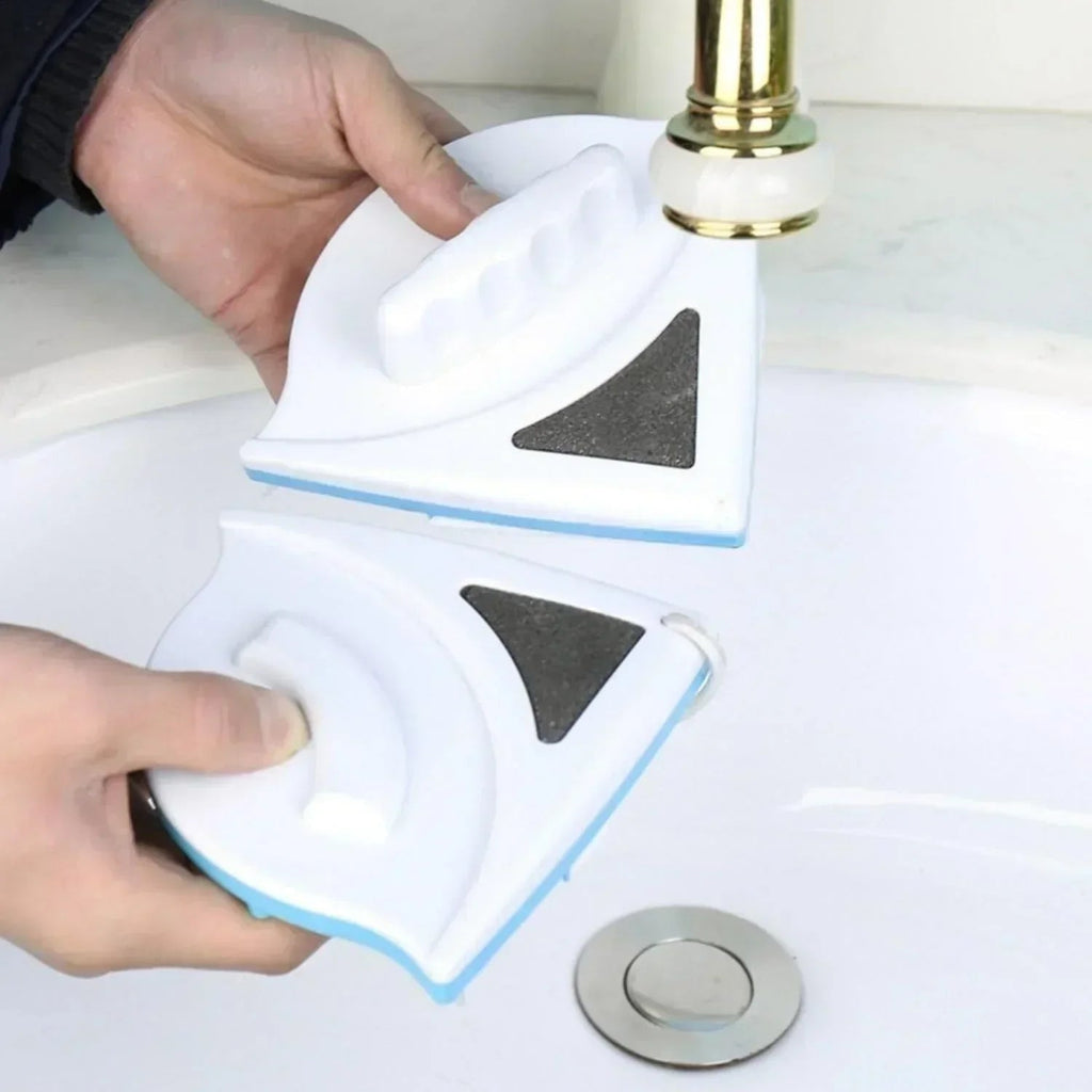 Magnetic Window Cleaner with Double-Sided Squeegee and Safety Cord - Image 10