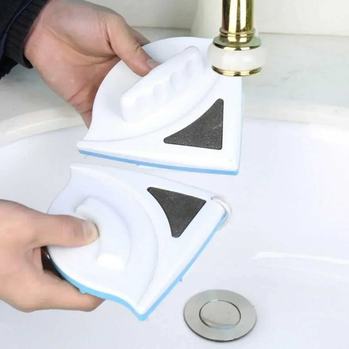 Magnetic Window Cleaner with Double-Sided Squeegee and Safety Cord - Image 10