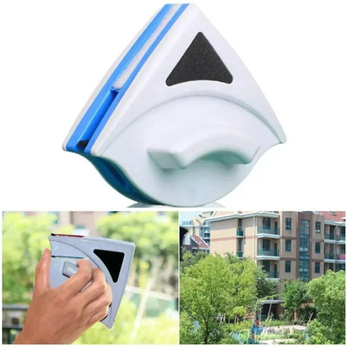 Magnetic Window Cleaner with Double-Sided Squeegee and Safety Cord - Image 11
