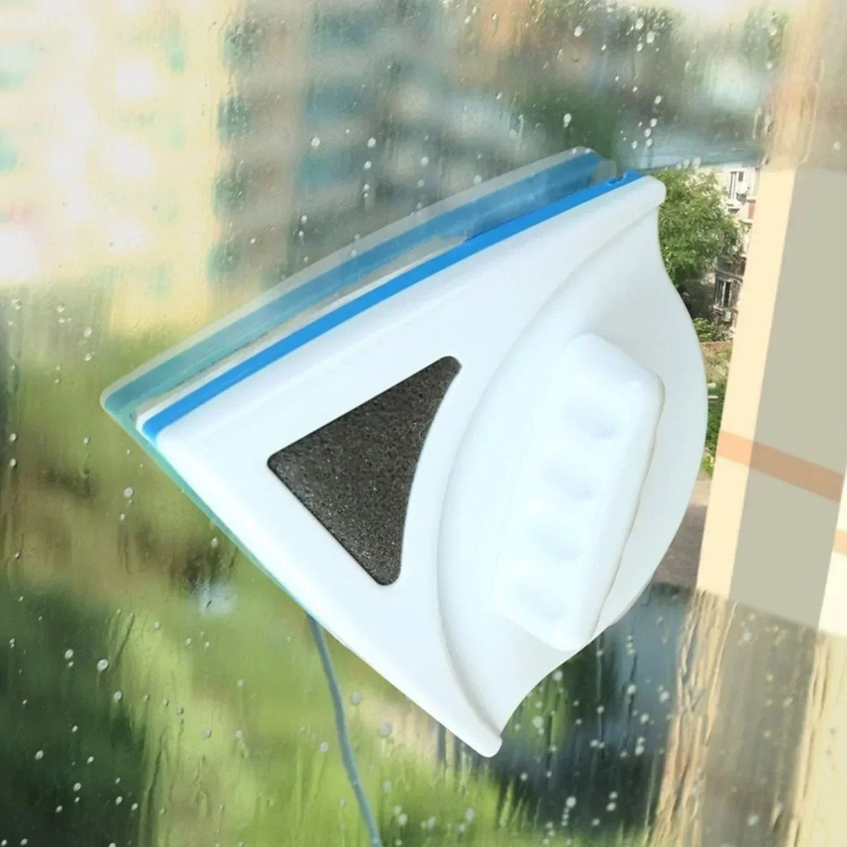 Magnetic Window Cleaner with Double-Sided Squeegee and Safety Cord - Image 6