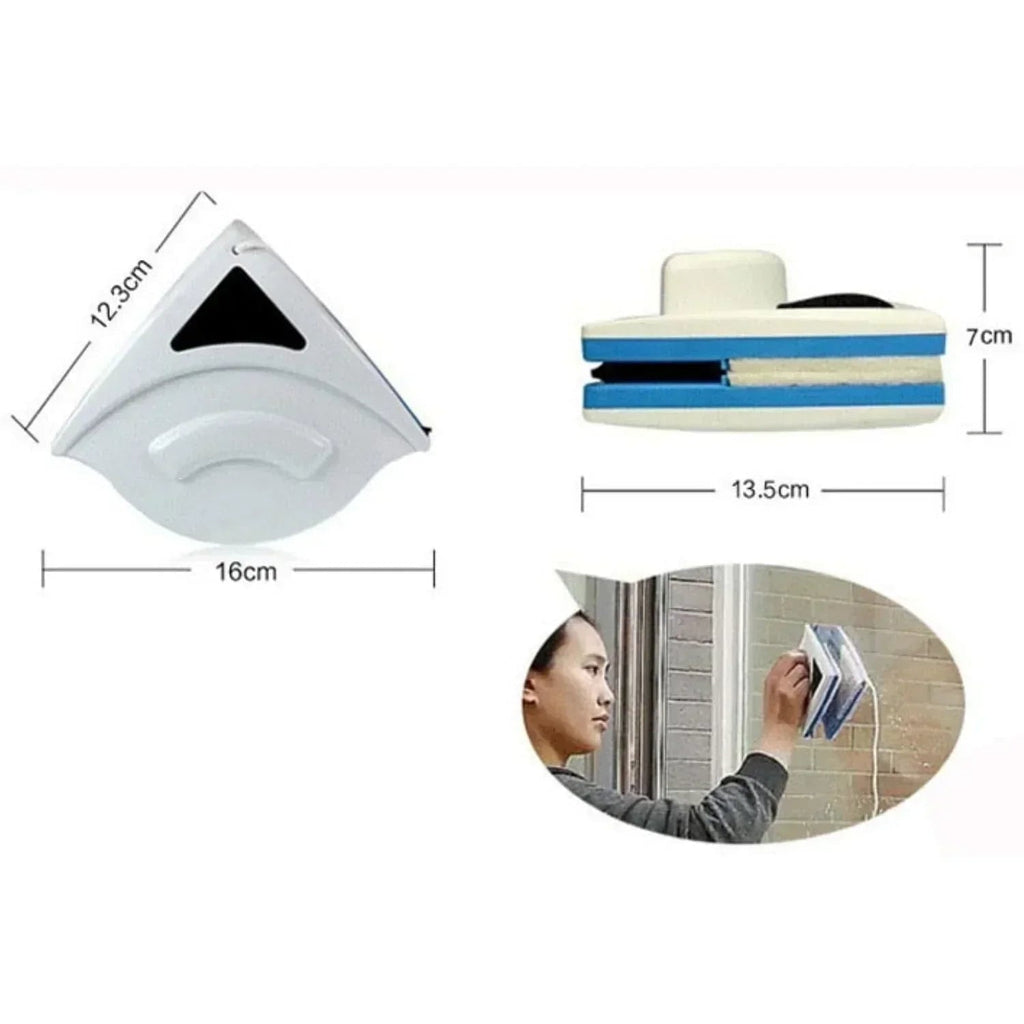 Magnetic Window Cleaner with Double-Sided Squeegee and Safety Cord - Image 7