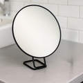 Magnifying Makeup Mirror with Foldable Stand and Handheld Handle for Travel - Image 2