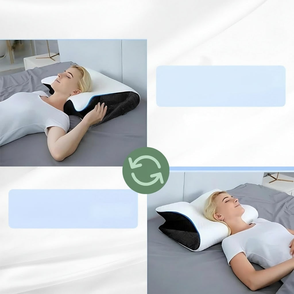 Memory Foam Cervical Pillow with Contoured Neck Support and Ergonomic Design for Pain Relief - Image 3