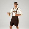 Men's Dirndl Oktoberfest Costume with Lace-Up Corset Bodice Lederhosen and Embroidered Chest Panel - Image 1