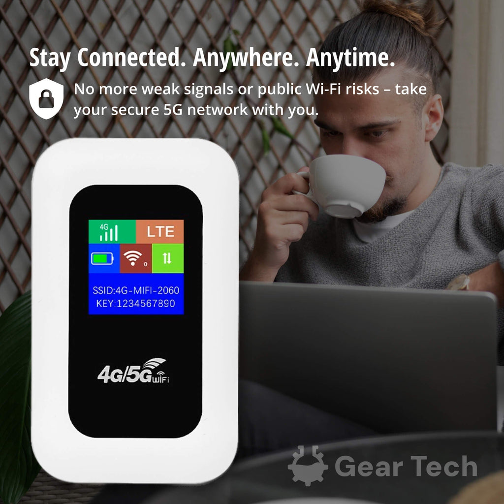 Mobile Hotspot with Portable WIFI Router Lcd Display and Usb-C Charging - Image 2
