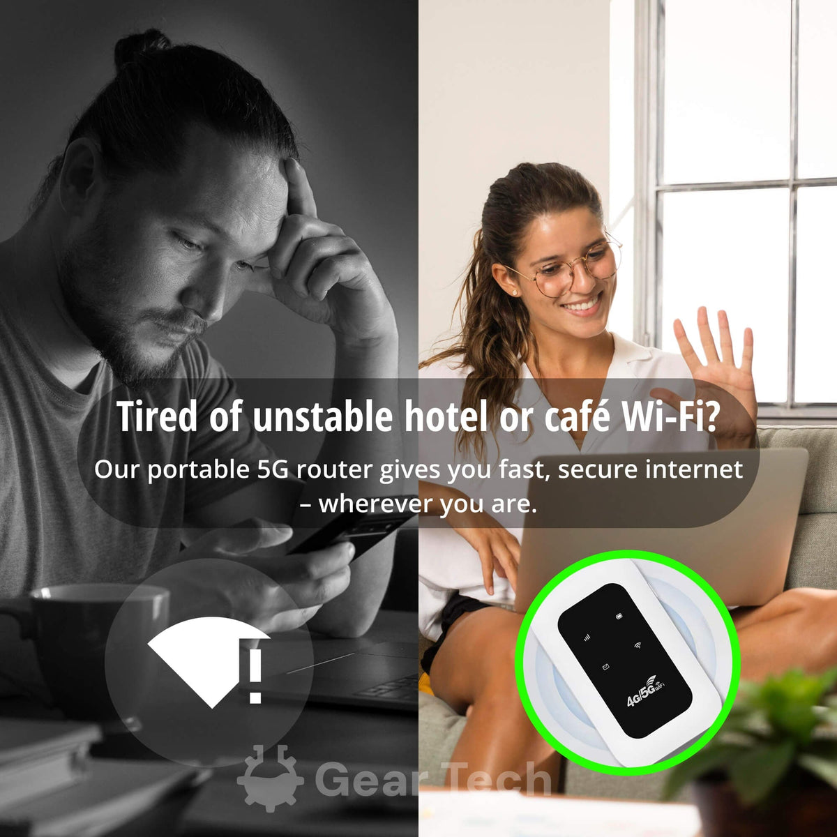 Mobile Hotspot with Portable WIFI Router Lcd Display and Usb-C Charging - Image 5