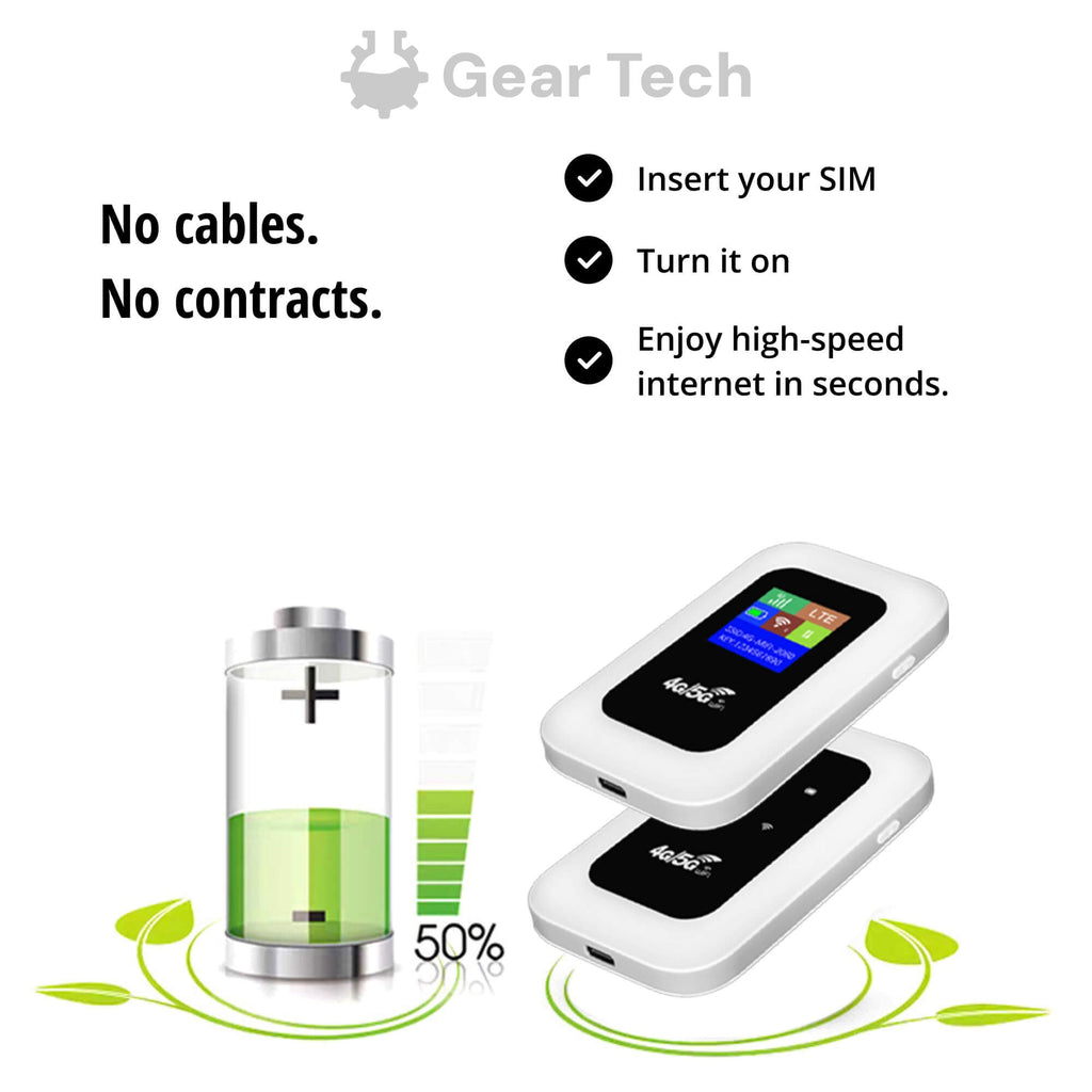 Mobile Hotspot with Portable WIFI Router Lcd Display and Usb-C Charging - Image 9