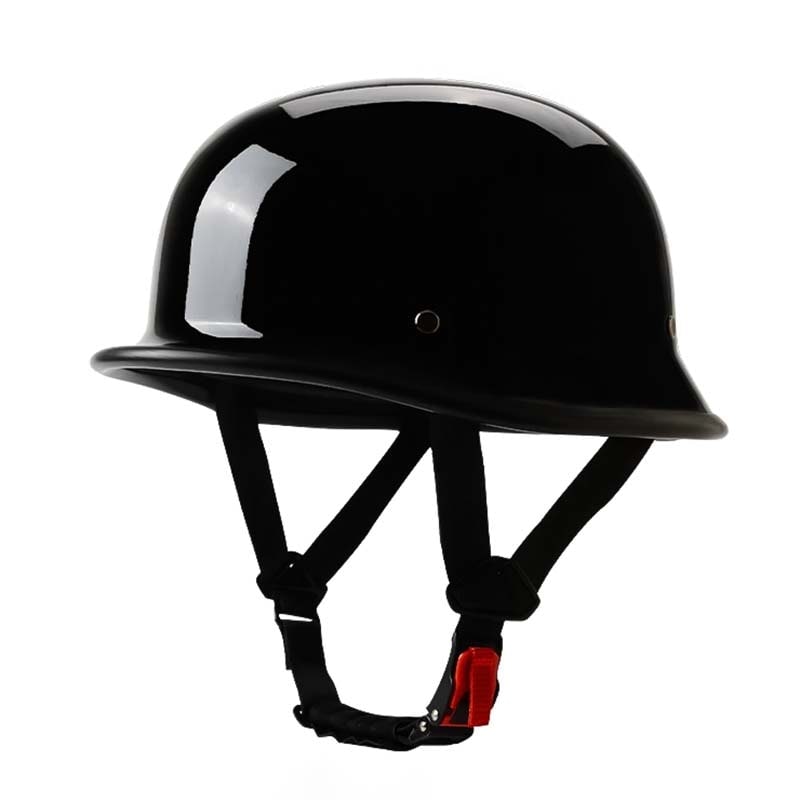 Motorcycle Half Helmet Open Face with German Style Design and Quick Release Buckle - Image 1