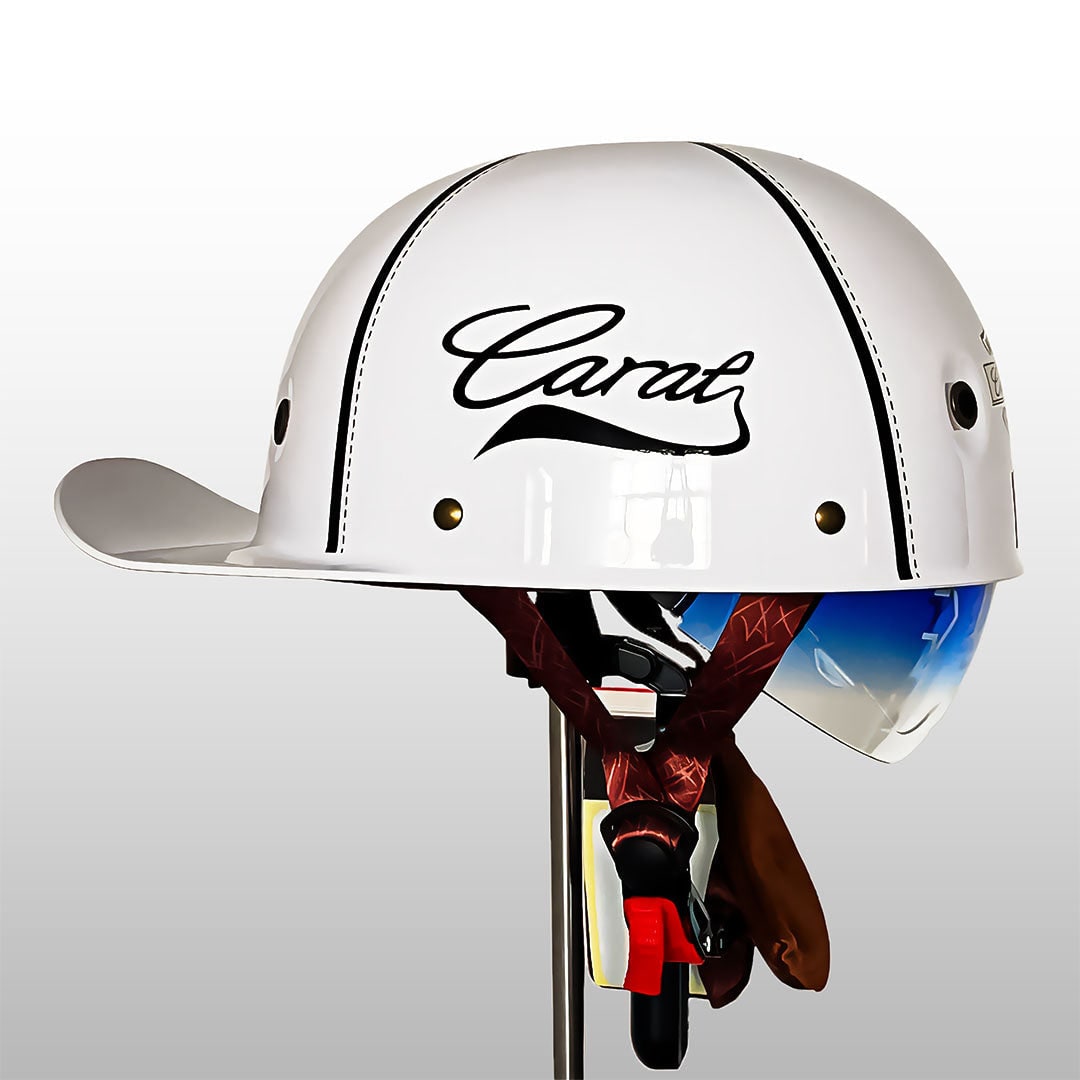 Motorcycle Half Helmet with Retro Visor Quick Release and Padded Interior - Image 8