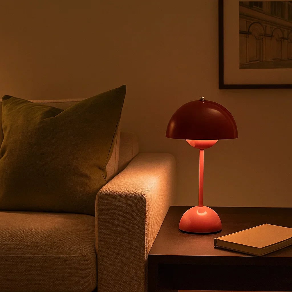 Mushroom Table Lamp with Touch Control USB Rechargeable Adjustable Brightness Portable LED - Image 2