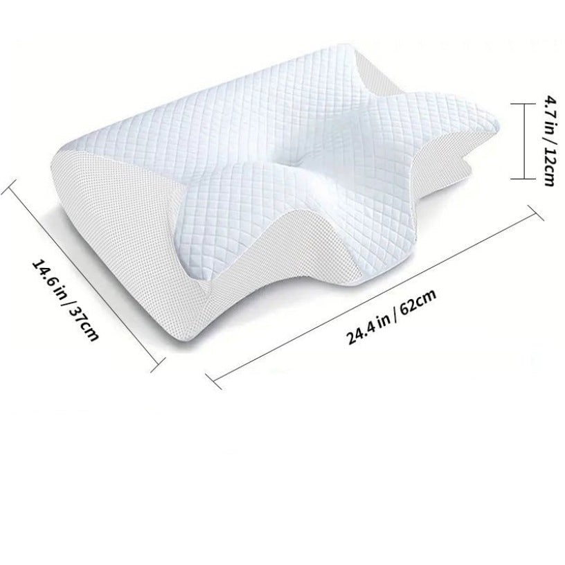 Neck Support Pillow with Ergonomic Cervical Memory Foam and Butterfly Contour Design - Image 7
