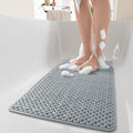 Non-Slip Bath Mat with Suction Cups and Basketweave Drainage Design - Image 1