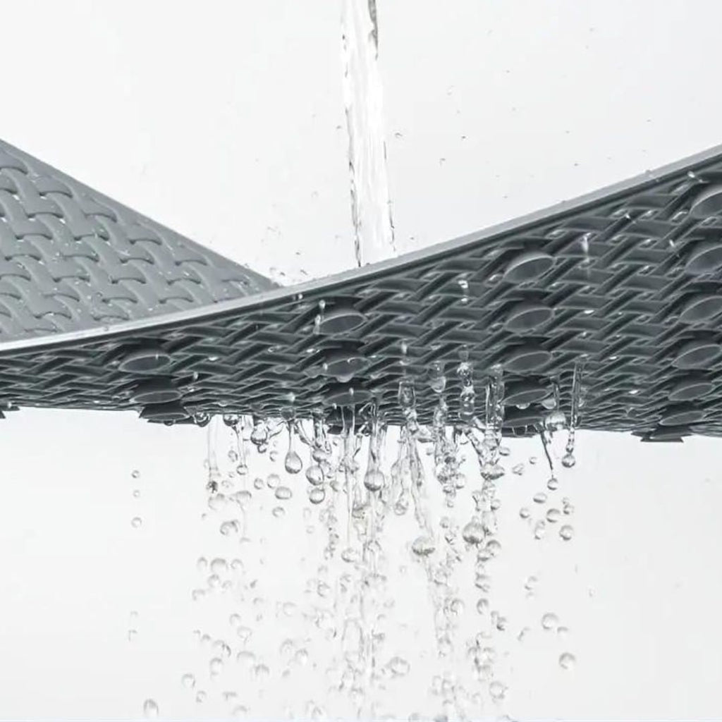Non-Slip Bath Mat with Suction Cups and Basketweave Drainage Design - Image 2