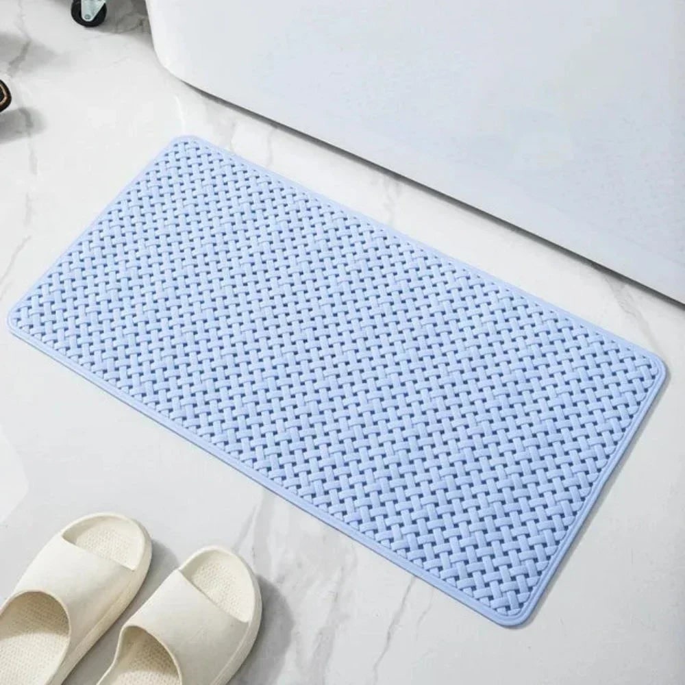 Non-Slip Bath Mat with Suction Cups and Basketweave Drainage Design - Image 6