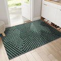 Non-Slip Outdoor Mat Rug with Ribbed Texture and Rubber Backing for Entryways - Image 1